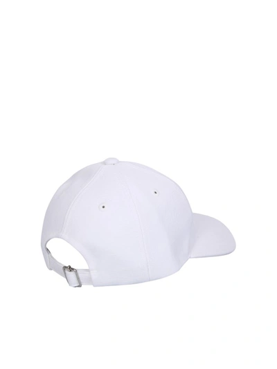 Shop Apc Embroidered Baseball Cap With Adjustable Design In White