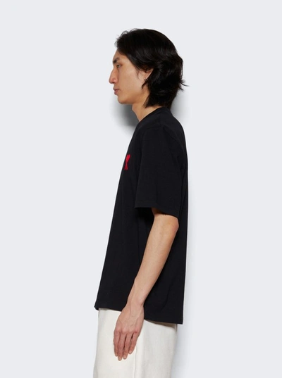 Shop Ami Alexandre Mattiussi Tonal Ami De Coeur T-shirt In Black