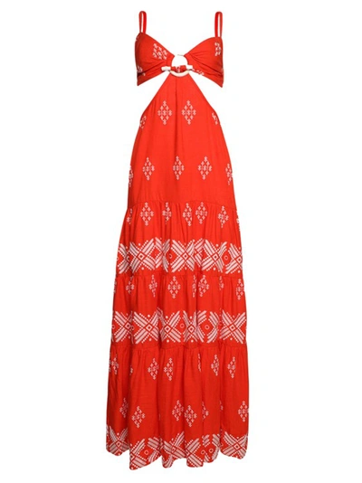 Shop Johanna Ortiz Power Of Textile Maxi Dress In Red