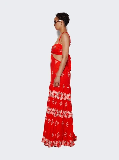 Shop Johanna Ortiz Power Of Textile Maxi Dress In Red