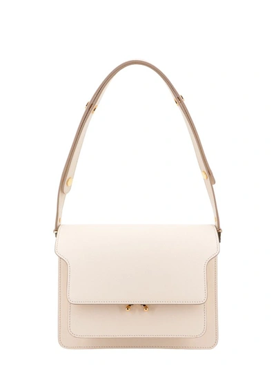 Shop Marni White Leather Shoulder Bag