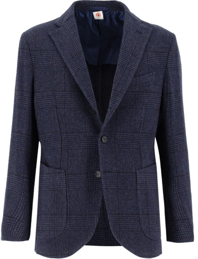 Shop Luigi Borrelli Blue Classic Jacket