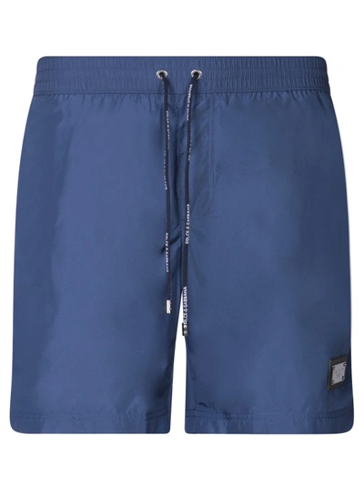 Shop Dolce & Gabbana Blue Beach Boxers