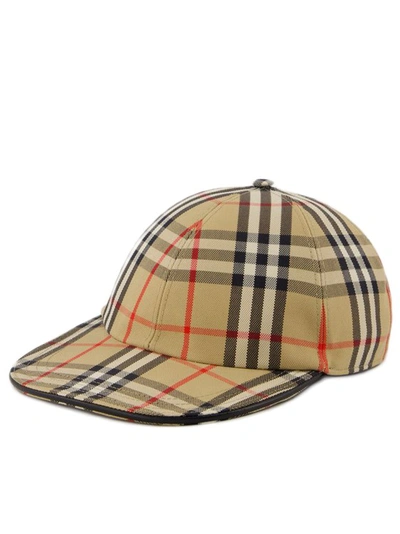 Shop Burberry Mh Vintage Hat - Cotton - Archive Beige In Brown