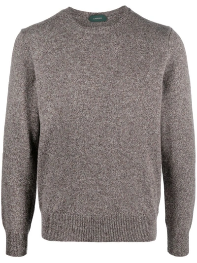 Shop Zanone Grey Wool Sweaters