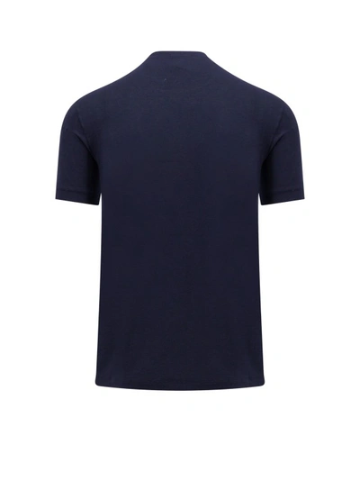 Shop Giorgio Armani Blue Viscose T-shirt