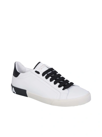 Shop Dolce & Gabbana Portofino White/ Black Sneakers