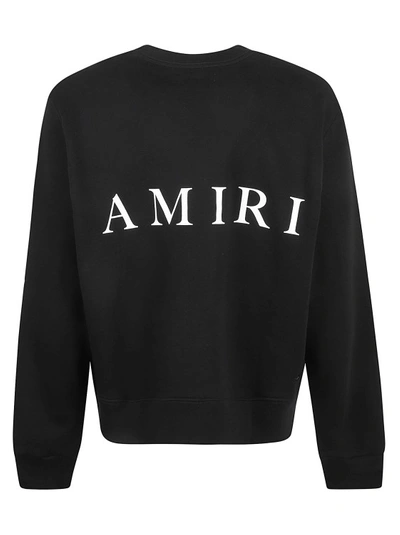 Shop Amiri Black Cotton Logo-print Long-sleeve Cotton Sweatshirt