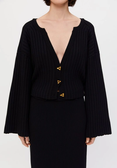 Aeron Morrow Knitted Cardigan In Black