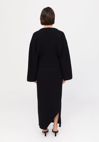 Shop Aeron Morrow - Cropped Cardigan In Black