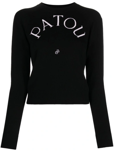 Shop Patou Black Logoed Sweater
