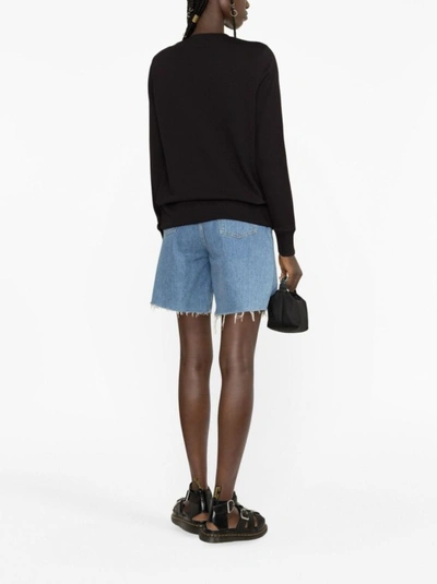Shop Versace Jeans Couture Black Cotton Sweatshirt