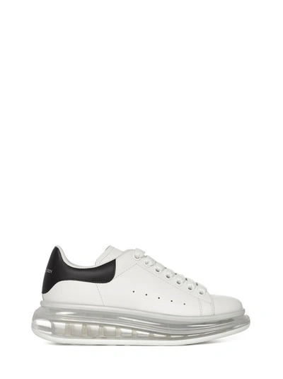 Shop Alexander Mcqueen Larry Sneakers With Oversize Transparent Sole In White