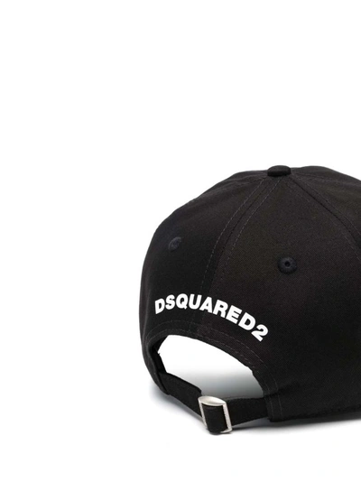 Shop Dsquared2 Logo Print Cap In Black