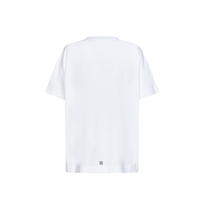 Shop Givenchy Cotton Logo T-shirt In White