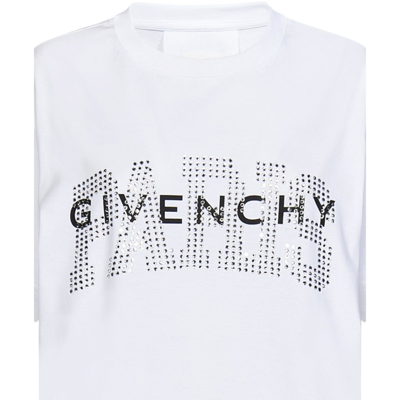 Shop Givenchy Cotton Logo T-shirt In White