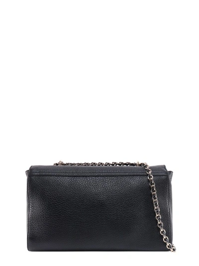Shop Mulberry Leather Shoulder Bag With Engraved Logo In Black