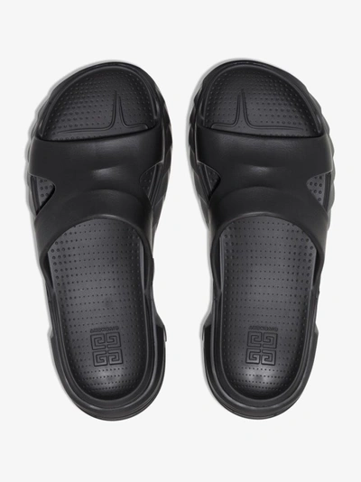 GIVENCHY BLACK RUBBER SANDALS 