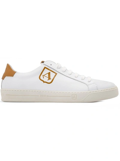Shop Alexander 1910 Sneakers - Leather Spot In White