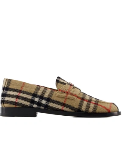 Shop Burberry Lf Hackney Loafers - Archive Beige In Brown