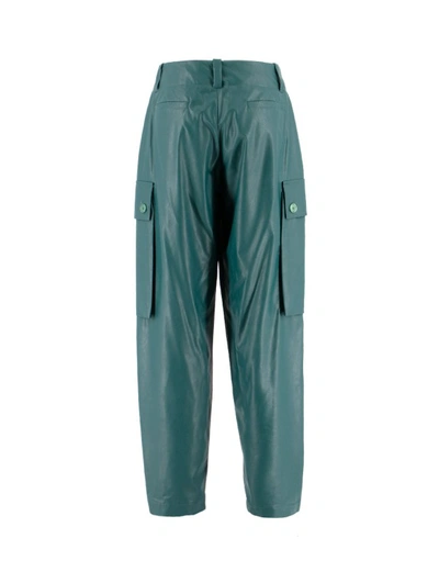 Ermanno Scervino Forest Green Cargo Trousers In Blue