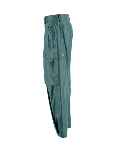 Ermanno Scervino Forest Green Cargo Trousers In Blue