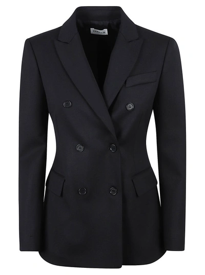 Shop P.a.r.o.s.h Double-breasted Wool-blend Blazer In Black
