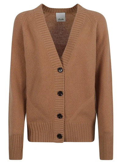 Shop Allude Cashmere Cardigan In Brown