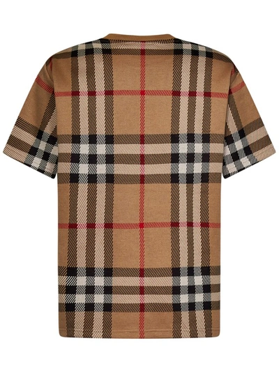 Shop Burberry Jacquard All-over Motif T-shirt In Brown