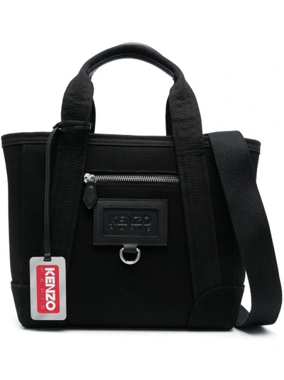 Shop Kenzo Black Double Handle Bag
