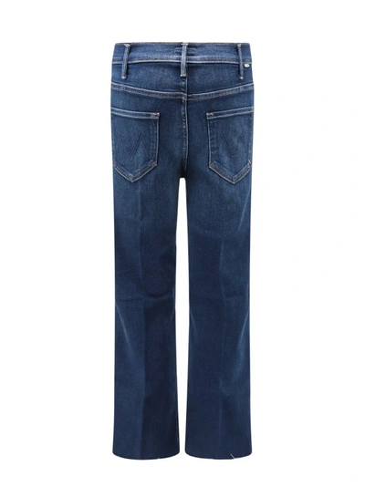 Shop Mother Stretch Cotton Jeans In Blue