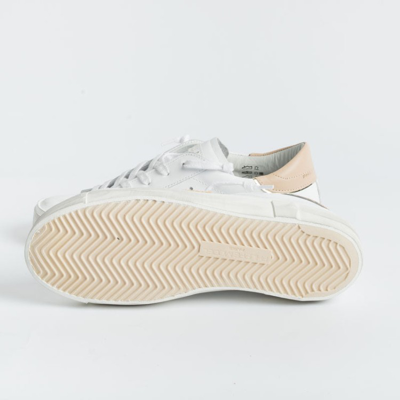 Shop Philippe Model Two-tone Leather Sneakers In White