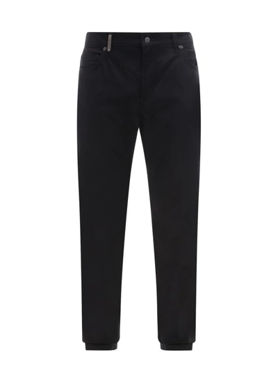 Shop Moschino Stretch Cotton Trouser In Black