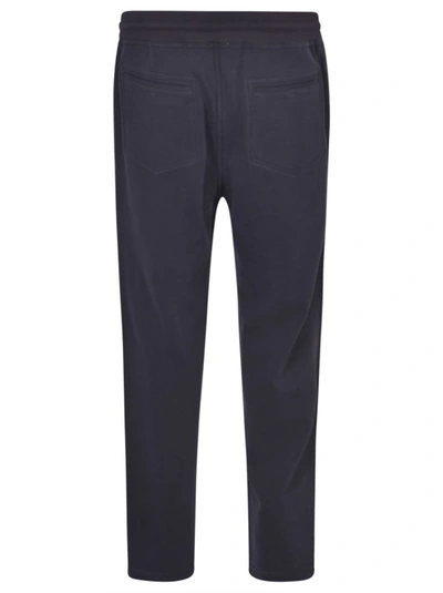Shop Brunello Cucinelli Tapered Drawstring Track Pants In Blue