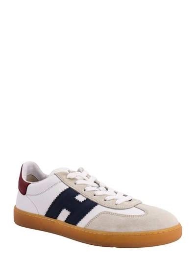 Shop Hogan White Leather And Suede Sneakers
