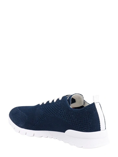 Shop Kiton Blue Knit Sneakers