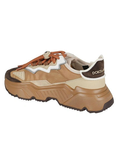Shop Dolce & Gabbana Panelled Drawstring Sneakers In Brown