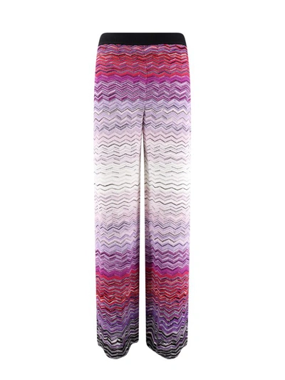 Shop Missoni Viscose Trouser With Iconic Pattern In Multicolor