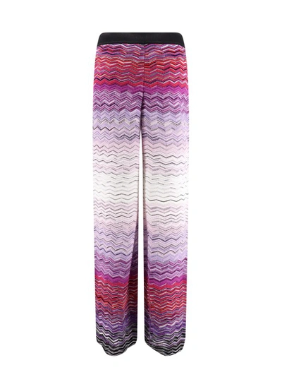 Shop Missoni Viscose Trouser With Iconic Pattern In Multicolor