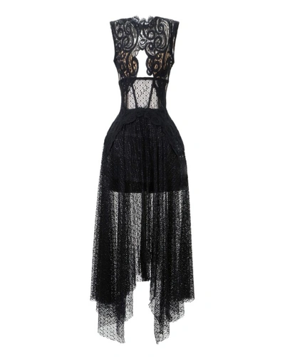 Shop Gemy Maalouf Intricate Lace Dress - Midi Dresses In Black
