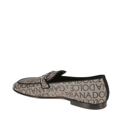 Shop Dolce & Gabbana Brown Jaquard Loafers