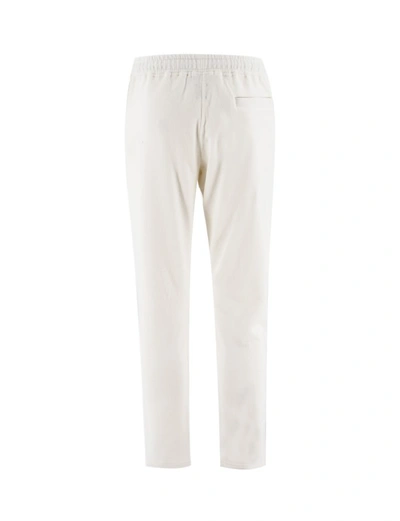 Shop Eleventy White Jogger Trousers