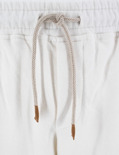 Shop Eleventy White Jogger Trousers