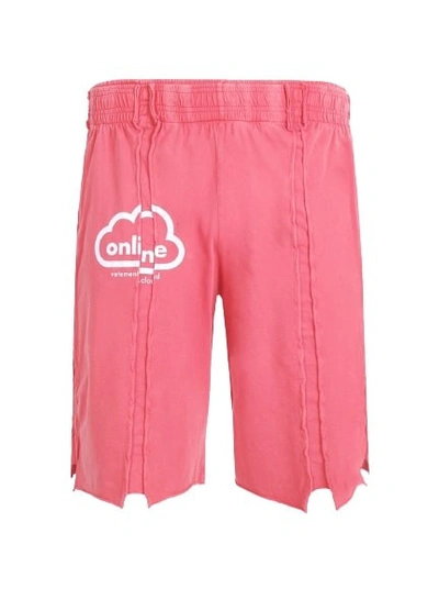 Shop Vetements Online Cut-up Shorts In Pink