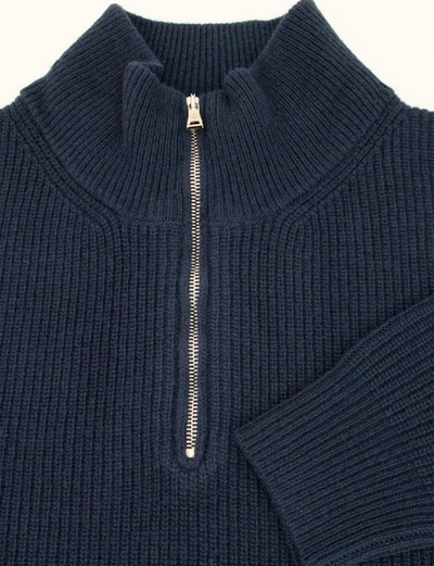Shop Ballantyne Blue Rib Knit Pullover