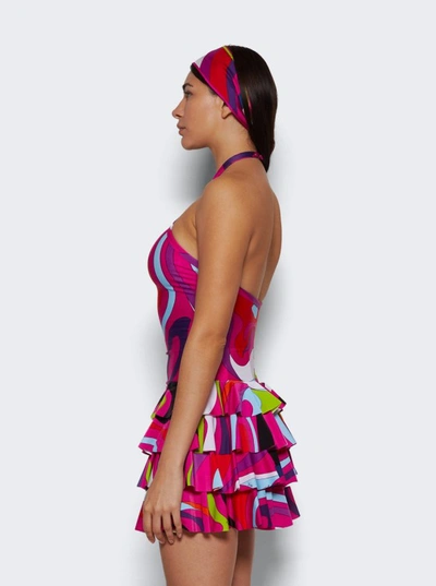 Shop Pucci Halterneck Mini Dress In Pink