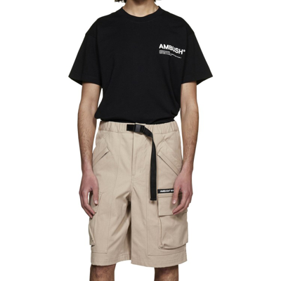 Shop Ambush Cotton Bermuda Shorts In Brown