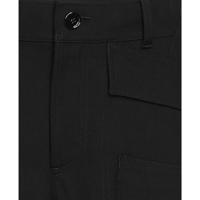 Shop Burberry Black Wool Bermuda Shorts