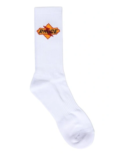 Shop Rhude Off Road Sport Socks In White
