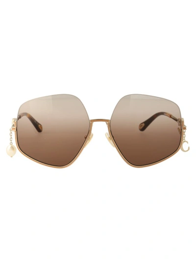 Shop Chloé Ch0068s In Gold